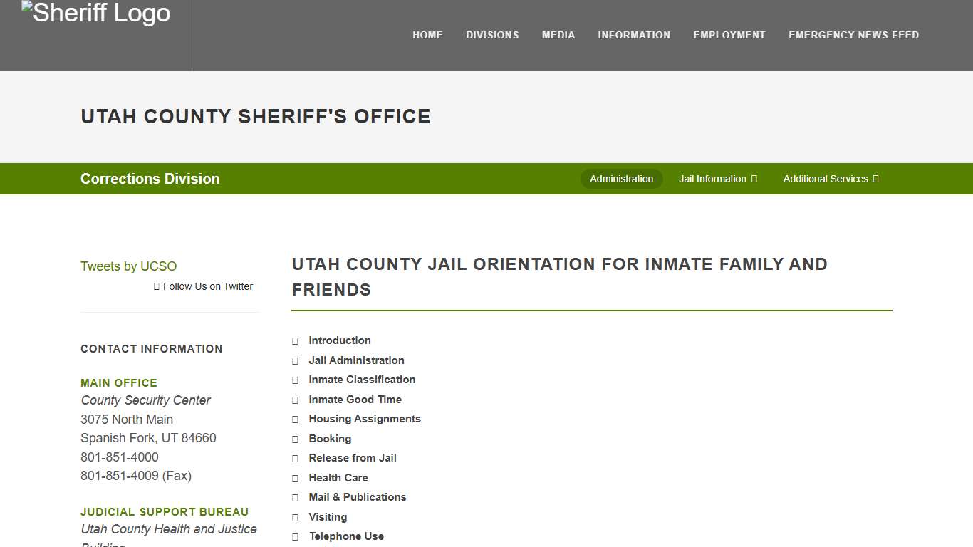 Utah County Sheriff's Office Orientation